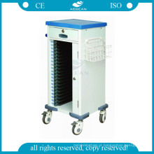 AG-CHT010 ABS registro de enfermagem hospital file trolleys cart